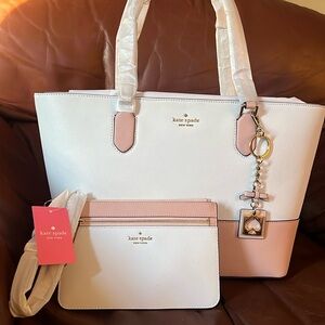 Kate Spade LAUREL WAY Bag, Wristlet & Key Bag Charm NWT